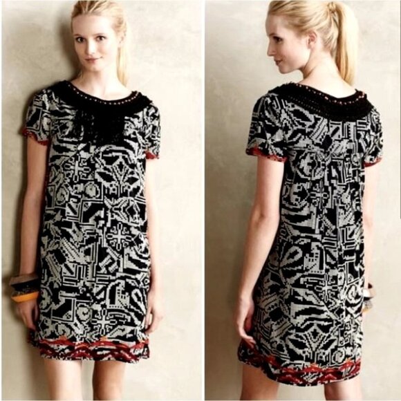 Anthropologie Floreat Abelia Beaded Dress Embellished Limited Edition - Picture 1 of 8